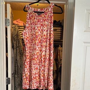 Natural Reflections Red and Yellow Patterned Top